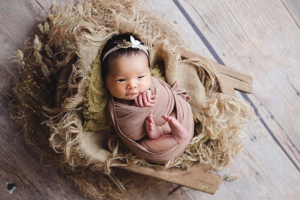 Rustic newborn photography